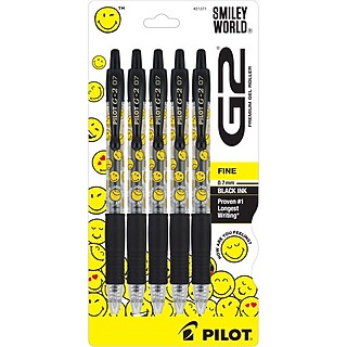 Pilot G2 SmileyWorld Retractable Gel Pen, Fine Point, 0.7mm