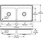 Elkay Pacemaker 43" Double Basin Drop In Stainless Steel Kitchen Sink (PSR43221)~#|#~3E1253E6-2FB3-4365-9938BF08507BD2BE_sc7