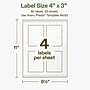 Avery Hemp Rectangle Laser/Inkjet Multipurpose Labels, 4" x 3", Off-White (80/Pack)~#|#~3E13B540-9A8E-484B-A81F25D55E069AC7_sc7