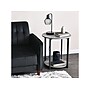 Household Essentials Graystone 21"Dia. Laminate Round End Table, Rustic Slate Concrete/Black (8092-1)~#|#~3E148677-94C4-4AE2-9A7E90E01682CB11_sc7