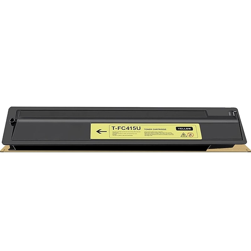 Globe Remanufactured TFC415UY Yellow High Yield Toner Cartridge Replacement for Toshiba T-FC415U-Y image 1