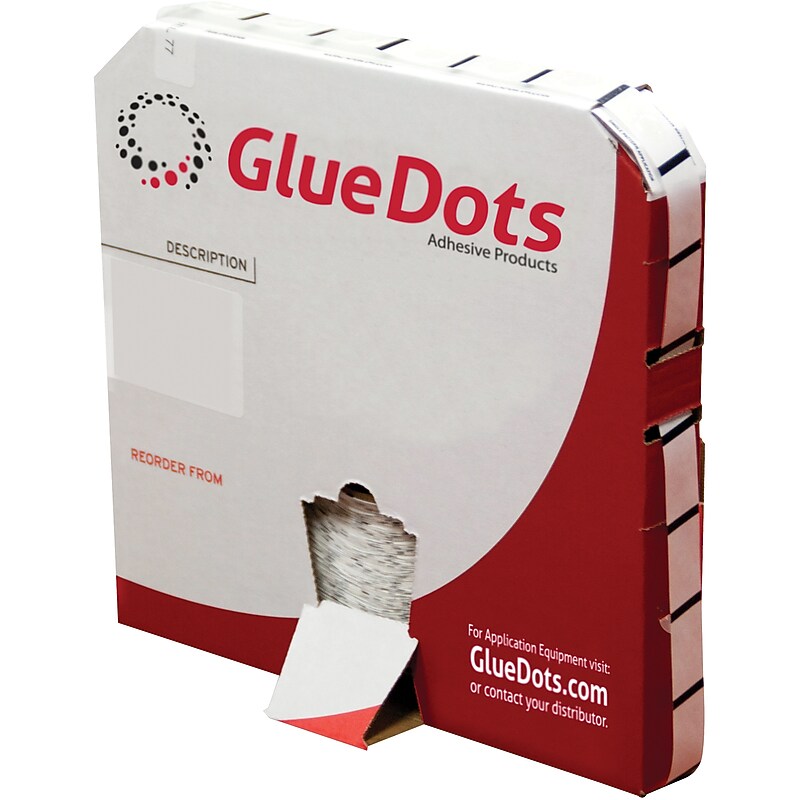 Glue Dots Adhesive Dots, White, 4000/Roll (GD103) image 1