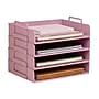 Staples Plastic Side Loading Stackable Letter Tray, Letter Size, Dusty Pink, 4/Pack (ST63888)~#|#~3E1B3784-B338-48D2-982CD3197C2E53C8_sc7