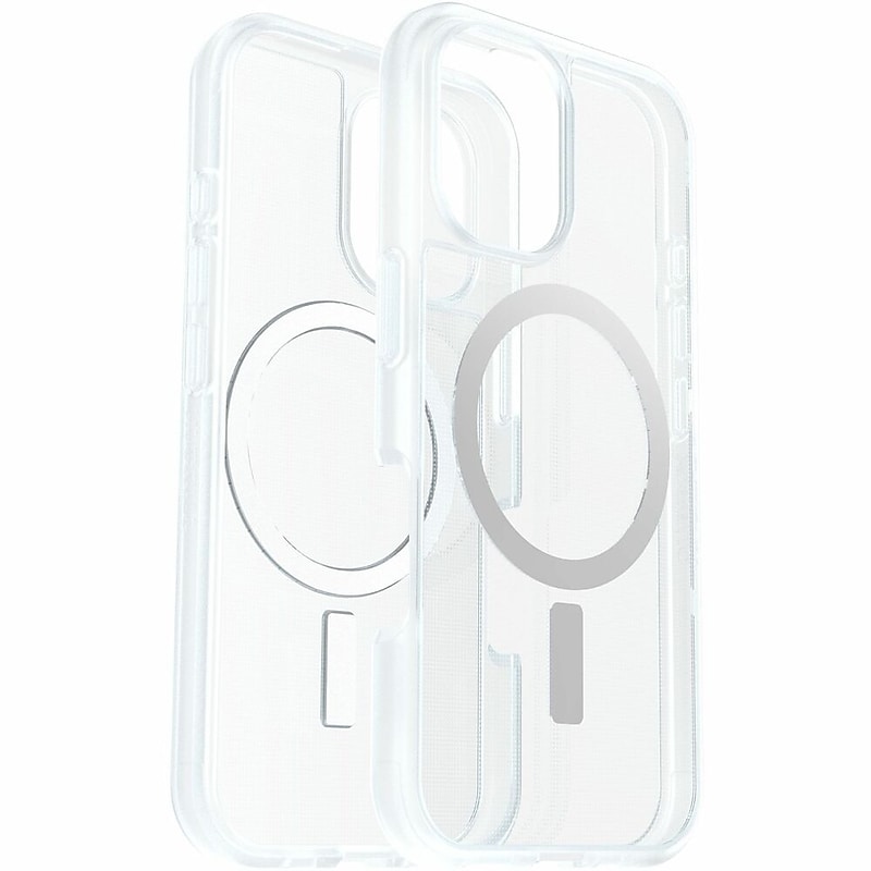 OtterBox React Series MagSafe Phone Case for iPhone 16, Shock Absorbing, Clear (77-99686) image 1