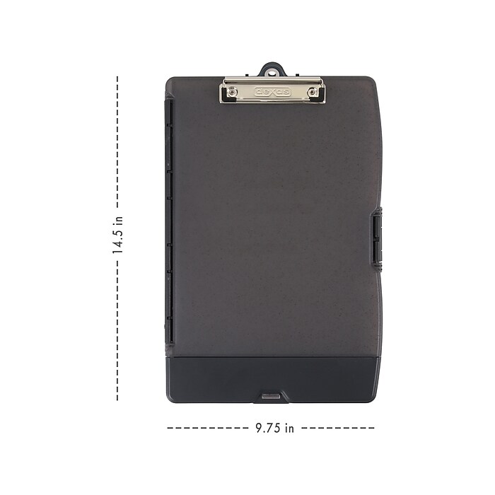 Dexas International Folio Clipcase Plastic Storage Clipboard