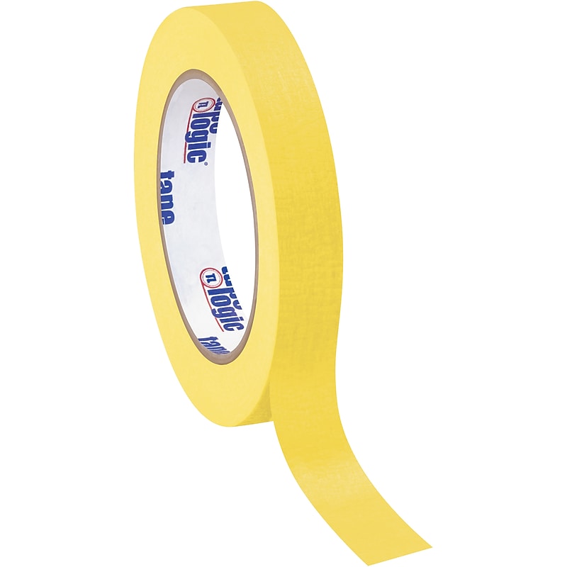 Tape Logic Colored Masking Tape, 0.75" x 60 yds., Yellow, 12/Carton (T93400312PKY) image 1
