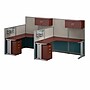 Bush Business Furniture Office in an Hour 63"H x 129"W 2 Person F-Shaped Cubicle Workstation, Hansen Cherry (OIAH008HC)~#|#~3E288C7D-3376-4771-B8DF051B2E614505_sc7