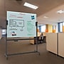 U Brands Glass Mobile Dry-Erase Whiteboard, 4' x 3' (2914U00-01)~#|#~3E289B26-F552-40C3-9022B694B84DF41E_sc7