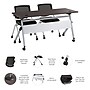 Bush Business Furniture Envision 60"W Foldable Training Room Table with 2 Chairs, Storm Gray (NVS007SG)~#|#~3E28F7F2-4C9C-48F6-9928E197E4EE1BFD_sc7