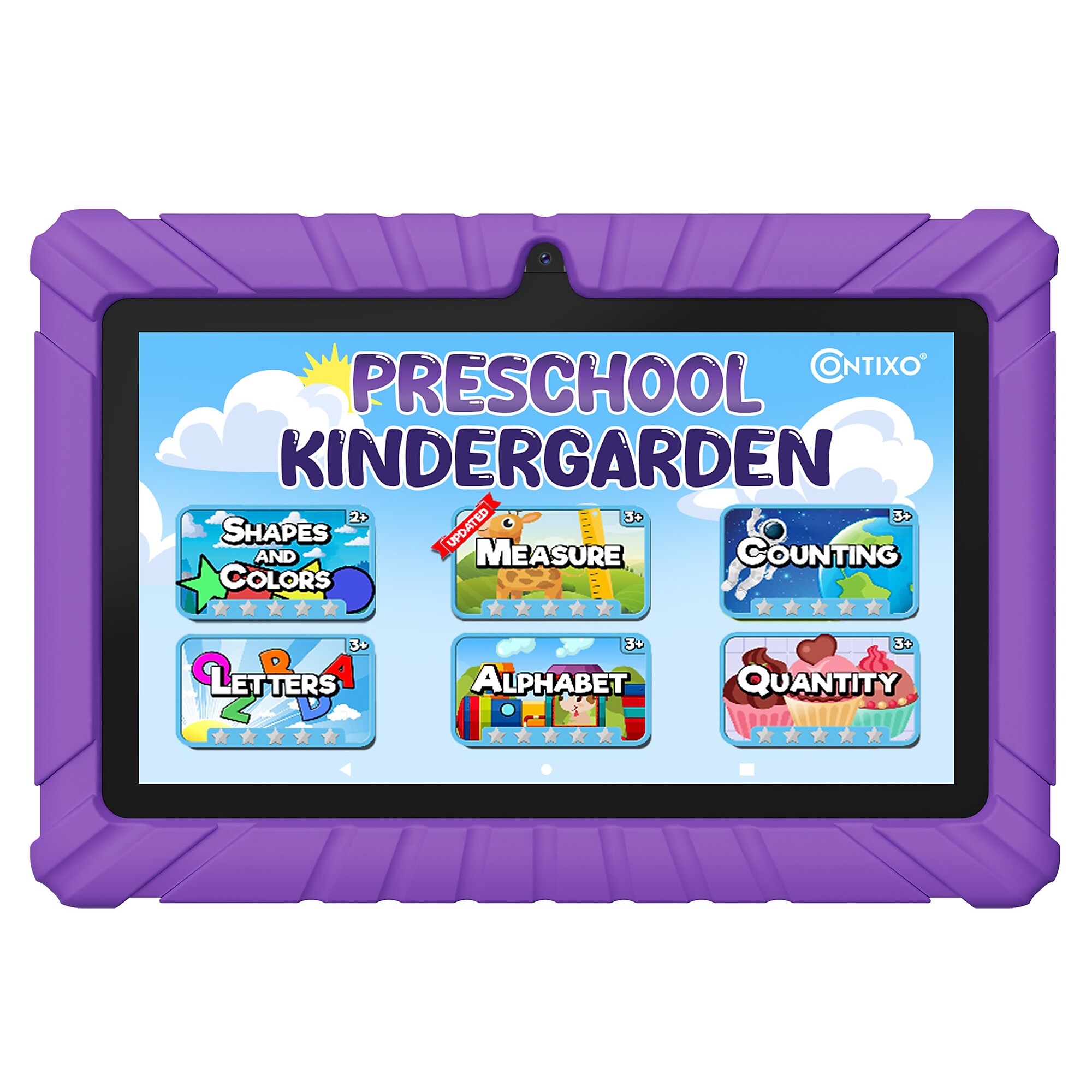 V8 7” Tablet, Quadcore, Wi-Fi, 32GB, Android 13 Bundled with Educational Apps & Durable Kid-Proof Case, Purple (V8-2 PRPLEDIS) Sansujyuku sansujyuku.com
