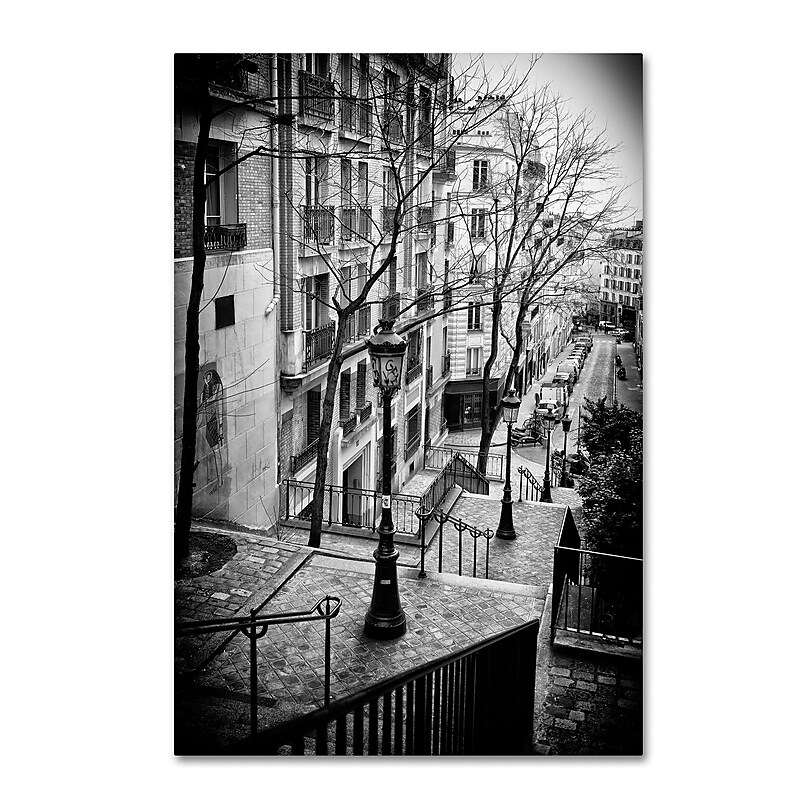 Trademark Fine Art Philippe Hugonnard 'Parisian Lamppost' 12" x 19" Canvas Stretched (190836053933) image 1