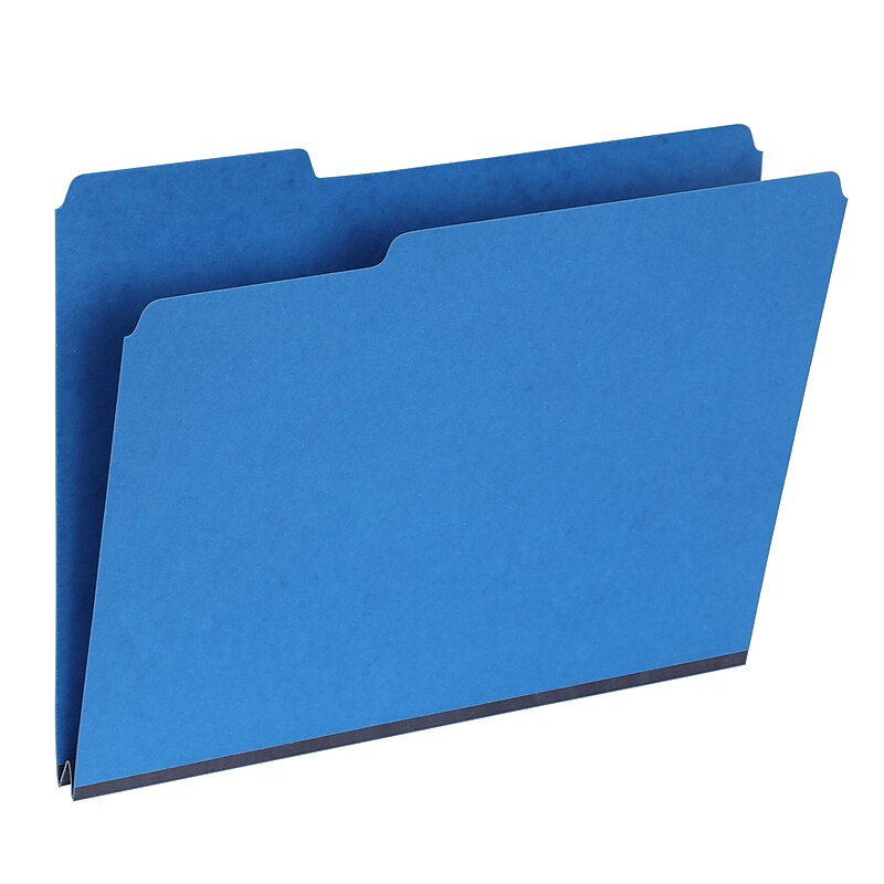 Pendaflex Recycled File Folder, 1-Tab, Assorted, Letter Size, Dark Blue, 25/Box (1007008) image 1