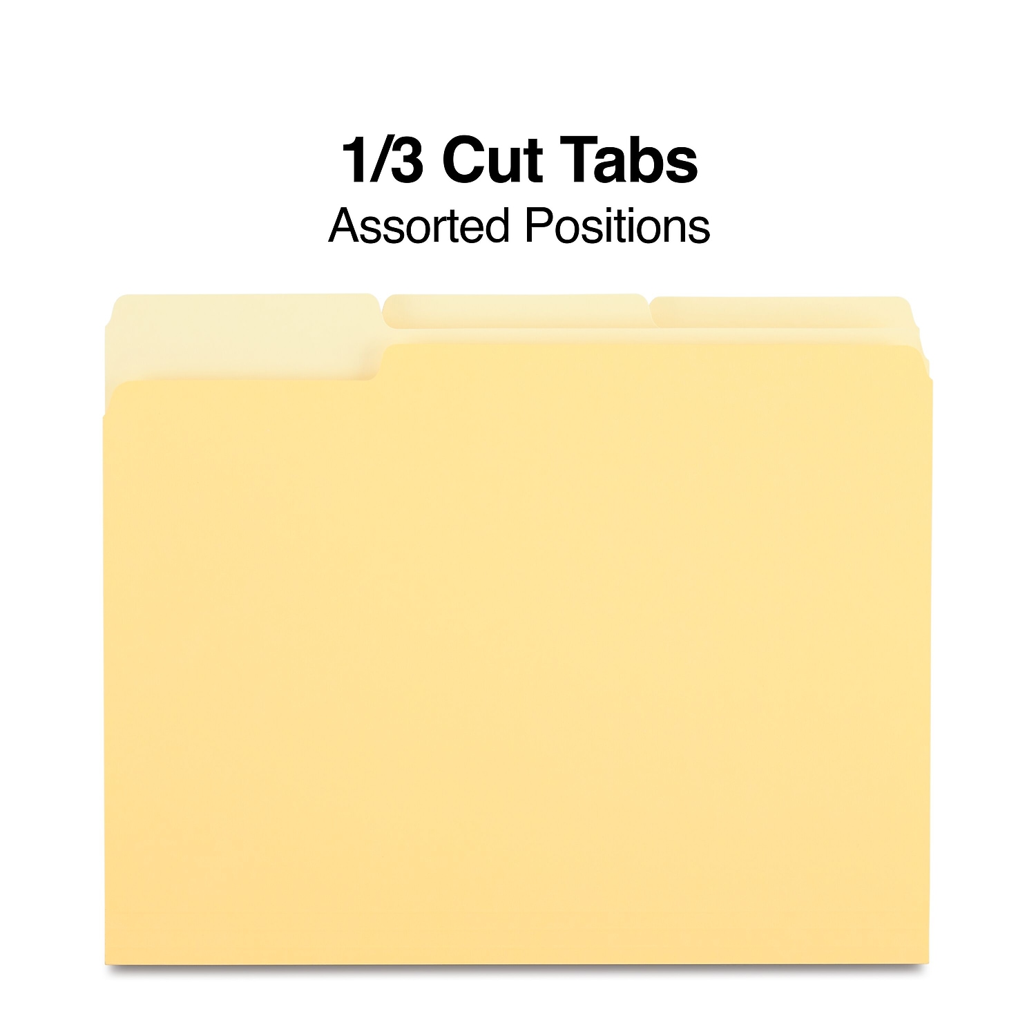 Staples Colored Top-Tab File Folders 3 Tab Yellow Letter Size 100/Pack 224535 - Bild 3 von 8