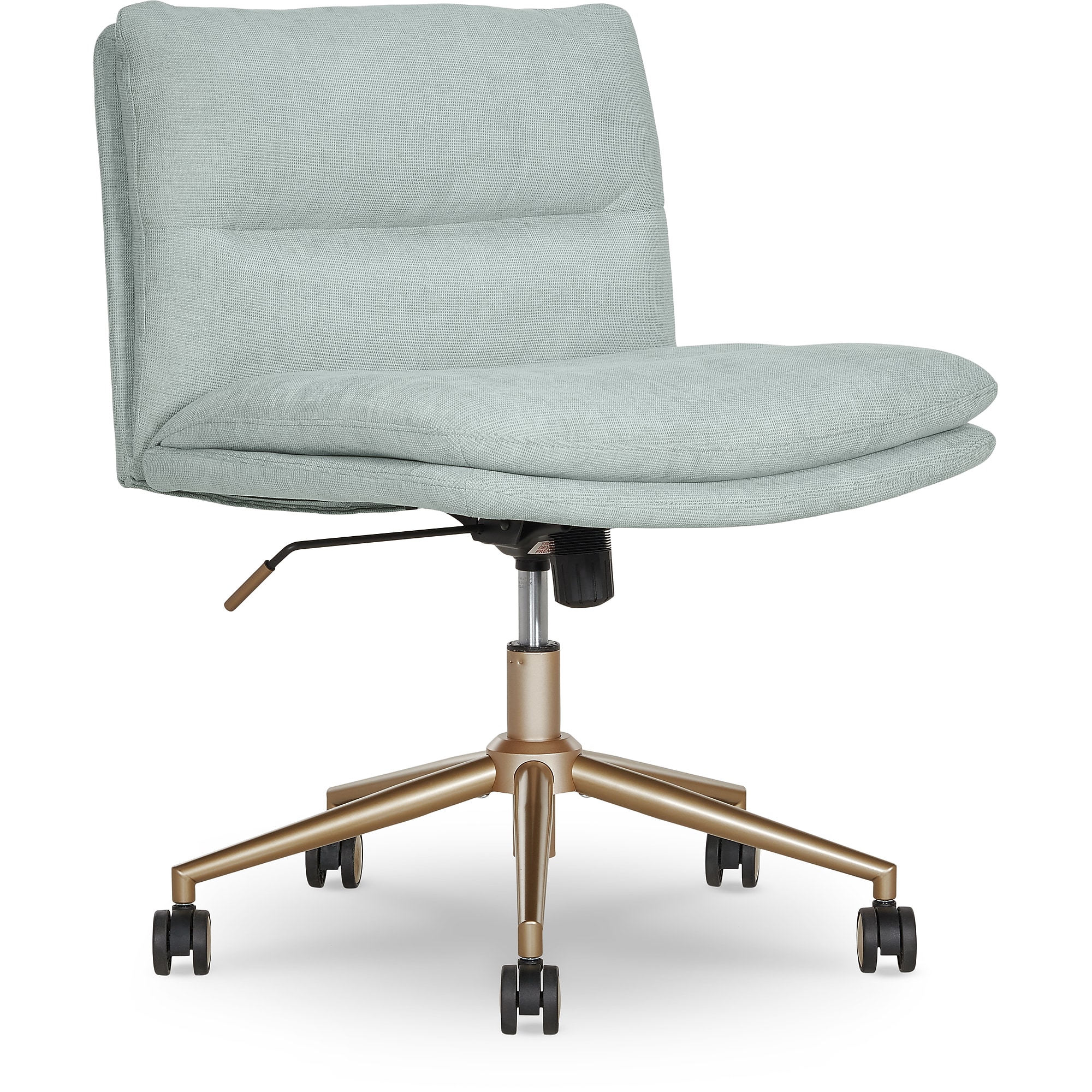 Elle Decor Ariana Criss Cross Armless Ergonomic Fabric Swivel Computer and Desk Chair, Mint Blue (60121-MBLU) Sansujyuku sansujyuku.com