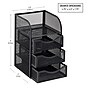 Mind Reader 4-Compartment Metal Desk Organizer, Black (MESHMINI-BLK)~#|#~3E4C58AB-D32F-4670-87662884CB8AF76E_sc7