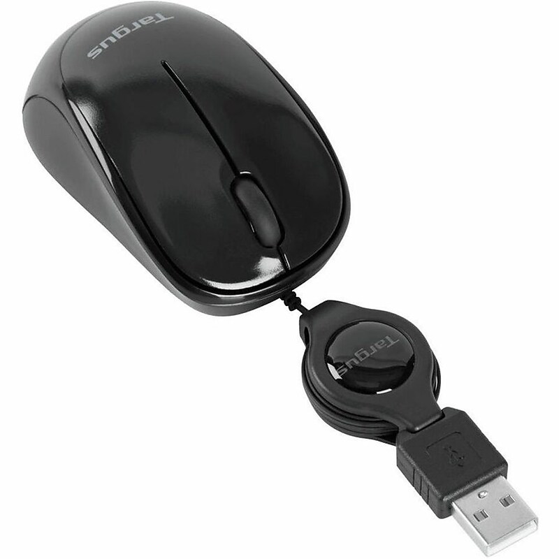 Targus Compact BlueTrace Ambidextrous Optical USB Mouse, Black/Gray (AMU75US) image 1
