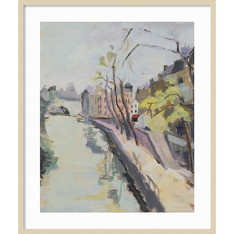 Amanti Art Grand Quay Paris by Anne Durham Wood Framed Wall Art Print, 35" x 41" (A42677451182) image 1