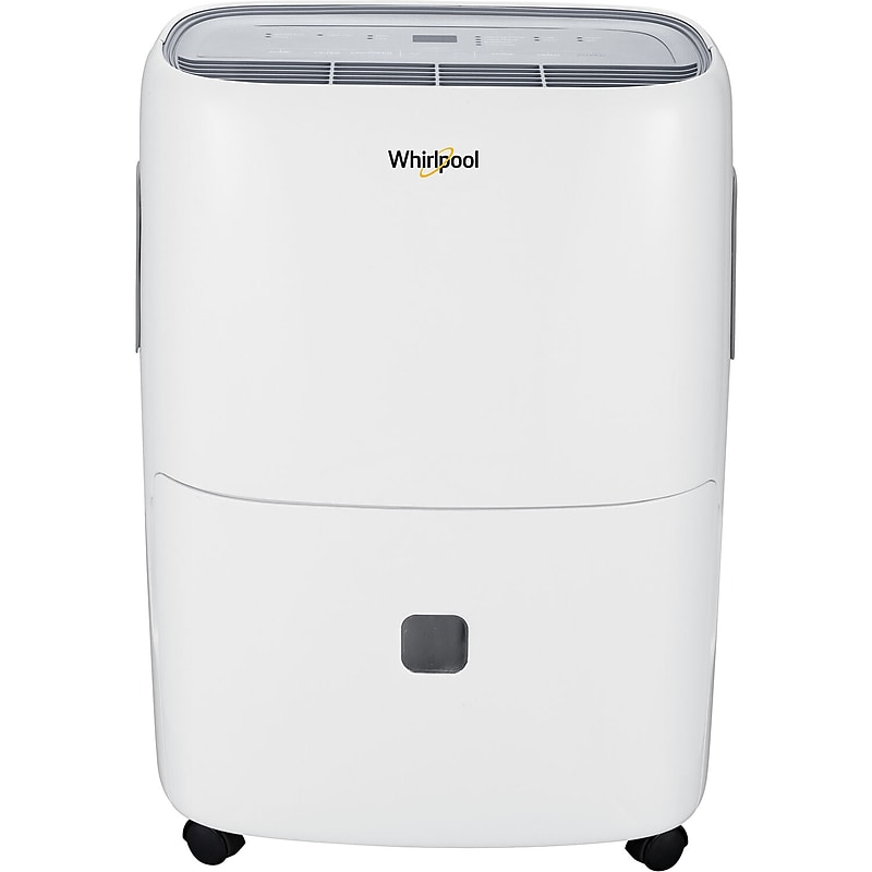 Whirlpool 50-Pint Portable Dehumidifier, 2-Speed, Covers up to 4500 sq. ft., White (WHAD501DW) image 1