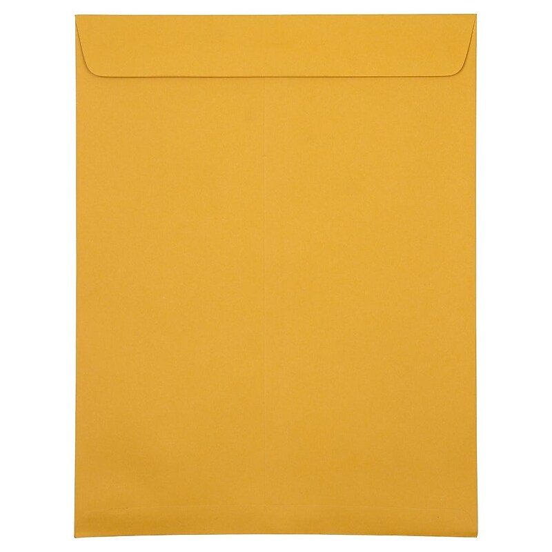 JAM Paper Booklet Envelope 10" x 13", Brown Kraft, 50/Pack (4153i) image 1