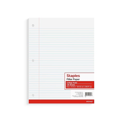   Basics College Ruled Loose Leaf Filler Paper