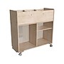 Flash Furniture Bright Beginnings Mobile 6-Section Storage Cart, 33.5"H x 31.5"W x 13"D, Brown (MK-KE24268-GG)~#|#~3E81B990-8BBB-4137-AC8A2E06C94BC467_sc7