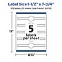 Avery Laser/Inkjet Multipurpose Labels, 7.75" x ", Glossy Clear, 125/Pack (94118)~#|#~3E84DA57-254D-4810-ACFA2C9CEFF9A6B6_sc7