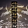 Haunted Hill Farm 2.7-Ft. Decorative Metal Pillar Lantern with Cat & Ghost Cutouts, Battery Operated, Black (HHMT036PILLAR-BLK)~#|#~3E879EFB-50E5-4BB4-8ACE91B3F716B2CB_sc7