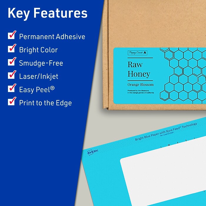 レギュラー40個＋ハーフ10個　専用ページ Avery Laser/Inkjet Multipurpose Rectangle Labels, 2