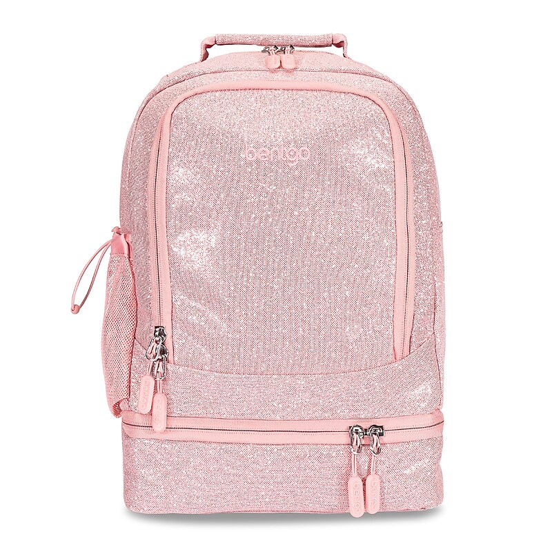 bentgo 2-in-1 Kids Laptop Backpack, Large, Petal Pink Glitter (BGBKPAK-PPGL) image 1