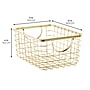 mDesign Metal Basket with Handles, Soft Brass (24829W)~#|#~3E9045AB-707F-4C5D-B3F88EC063767DDC_sc7