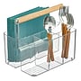 mDesign 2-Compartment Plastic Desk Organizer, Clear/Natural (25717RW)~#|#~3E92129A-DCE6-4158-9B14DFE9D2C4501B_sc7