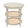 Storied Home 23.5"Dia. Wooden Round End Table, 2 Shelves, Grey (EC0198)~#|#~3E969A9C-A78D-48C0-99E4D24251149B11_sc7