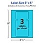 Avery Laser/Inkjet Multipurpose Rectangle Labels, 3" x 5", Bright Blue, 240/Box (94213)~#|#~3E9A553F-9E02-491D-A29CA43EEB0B9F81_sc7
