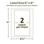 Avery EcoFriendly Laser/Inkjet Rectangle Multipurpose Labels, 5" x 6", White, 100/Box (94257)~#|#~3E9B33E6-FC81-43F6-B6AA02A090E11C16_sc7