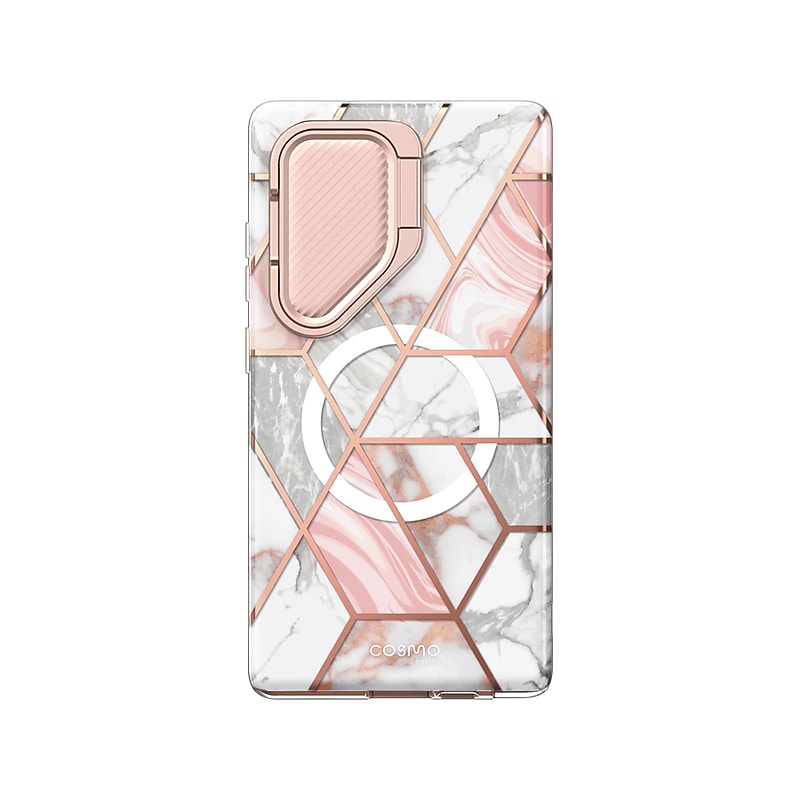 i-Blason Cosmo Cute Marble Pink MagSafe Case for Samsung Galaxy S24 Ultra, Shock-Absorbing image 1