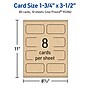 Avery Business Cards, 1-3/4" x 3-1/2", Matte Kraft Brown, 80/Pack (95286)~#|#~3E9E172F-102F-404C-B439D3CC0338A248_sc7