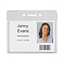 Staples Heavy‑Duty ID Badge Holders, Clear Vinyl, Horizontal 3" x 4" Design, Reinforced Edges, Durable Card Protection, 50/Pack~#|#~02853448-1131-411C-B5878E3D28DBC5ED_sc7