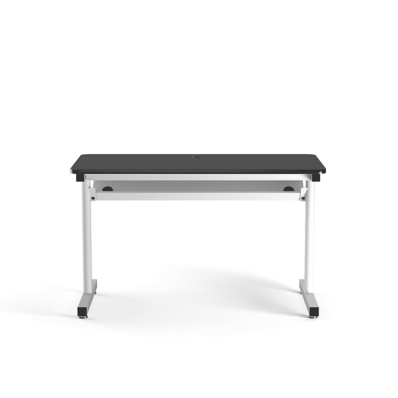 VersaDesk 48"W Basic Computer Table, Black/White (BCT4824-WB) image 1
