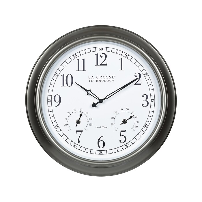 La Crosse Technology Atomic Analog Clock with Temperature and