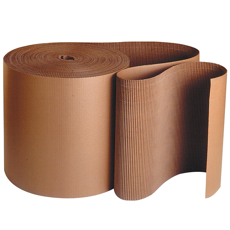 Corrugated Kraft Paper Roll, 6" x 250' (CRCSF06) image 1