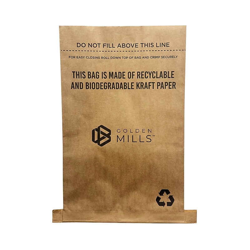 Petra 10 Gallon Kraft Paper Bag, 14" x 22", High Density, 3.5 mil, Brown, 200 Total Bags (KITSTP181) image 1