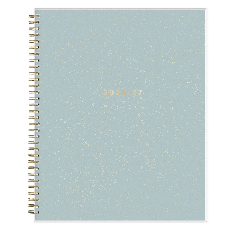 2026-2027 Blue Sky Splatter Dot Jade Frosted 8.5" x 11" Academic Weekly & Monthly Planner, Plastic Cover (149043-A27) image 1
