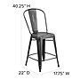 Flash Furniture Carly Indoor-Outdoor Counter Height Stool with Back, Black with Black Seat (ET353424BKPL1B)~#|#~3EAEA6FD-5FE1-4B6A-A6C4C610A21B7BC0_sc7