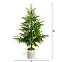 Nearly Natural Artificial Real Touch Norfolk Island Pine in Metal Tin Planter, 5' (T5385)~#|#~3EB2845C-E8DA-484B-88A94B87668B0887_sc7