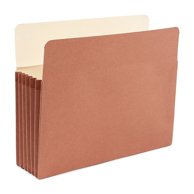 Staples Straight-Cut File Pocket with Mylar Reinforced Gussets, 5 1/4" Expansion, Letter Size (1534G5) image 1