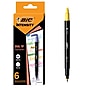 BIC Intensity Dual Tip Highlighter, Medium & Broad Point, Assorted Ink, 6/Pack (HLPDT6-AST)~#|#~3EBC4C78-997E-4CFE-89FCA94660AF53BE_sc7