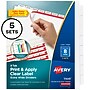 Avery Index Maker Extra-Wide Paper Dividers with Print & Apply Label Sheets, 8 Tabs, White, 5 Sets/Pack (AVE11441)~#|#~3EBF78E3-86B4-4234-9A8A0D98768BD692_sc7