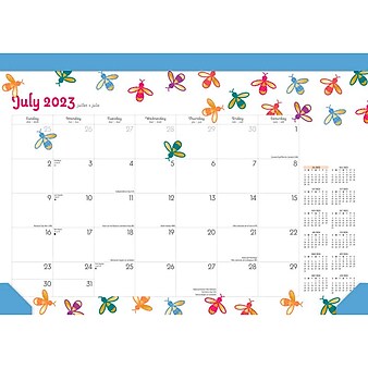 2023-2024 BrownTrout Busy Bees 14" x 10" Academic & Calendar Monthly Desk Pad Calendar (9781975472115)