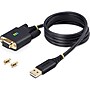 StarTech 3.3' USB-A to RS-232 Serial Adapter Cable, Male to Male, Black, 'DI Chip, COM Retention (1P3FFCNB-USB-SERIAL)~#|#~3EC03B0E-0E7E-446E-82886C8DE7AD287F_sc7