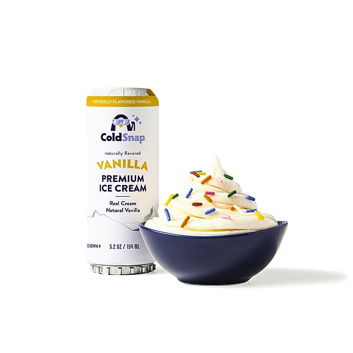 ColdSnap Premium Vanilla Ice Cream Mix, Single Serve Pods, 12 Pods
